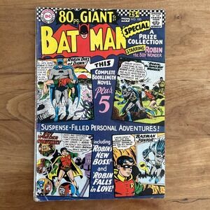 BATMAN #185 80 pg. Giant‎ Starring Robin!  from 1966! VG